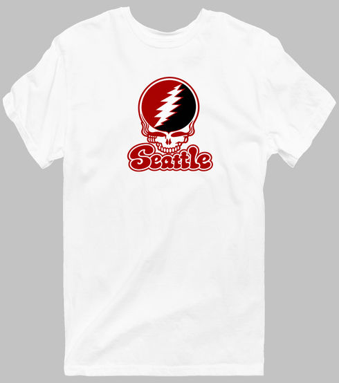 Seattle Stealie Premium Unisex T-Shirt — Design: Seattle University — White