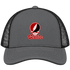 Seattle Stealie Premium Unisex Trucker Cap — Design: Seattle University — Charcoal/Black