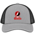 Seattle Stealie Premium Unisex Trucker Cap — Design: Seattle University — Heather Grey/Black