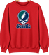 Seattle Baseball Stealie Grateful Dead Crewneck — Seattle Mariners — Red