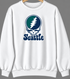 Seattle Baseball Stealie Grateful Dead Crewneck — Seattle Mariners — White