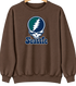 Seattle Baseball Stealie Grateful Dead Crewneck — Seattle Mariners — Brown