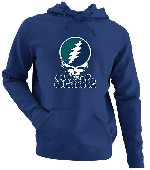 Seattle Baseball Stealie Grateful Dead Hoodie — Seattle Mariners — Navy