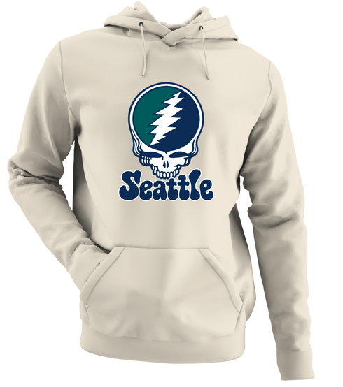 Seattle Baseball Stealie Grateful Dead Hoodie — Seattle Mariners — Sand