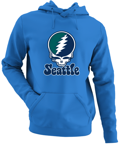 Seattle Baseball Stealie Grateful Dead Hoodie — Seattle Mariners — Heather Royal