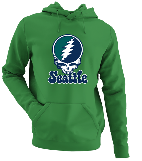 Seattle Baseball Stealie Grateful Dead Hoodie — Seattle Mariners — Irish Green