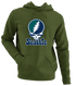 Seattle Baseball Stealie Grateful Dead Hoodie — Seattle Mariners — Military Green