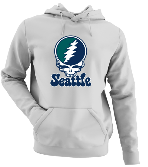 Seattle Baseball Stealie Grateful Dead Hoodie — Seattle Mariners — Sport Grey