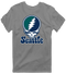 Seattle Baseball Stealie Grateful Dead T-Shirt — Seattle Mariners — Dark Heather