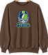 Seattle Helmet Stealie Premium Unisex Crewneck — Seattle Seahawks — Brown