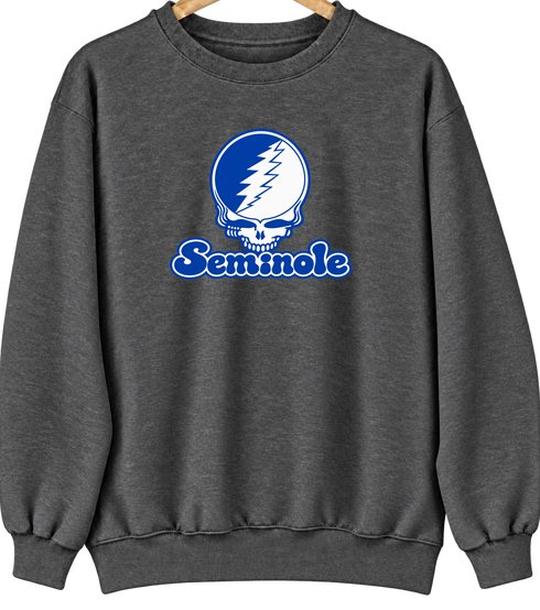 Seminole Stealie Premium Unisex Crewneck — Design: Seminole State College — Dark Heather