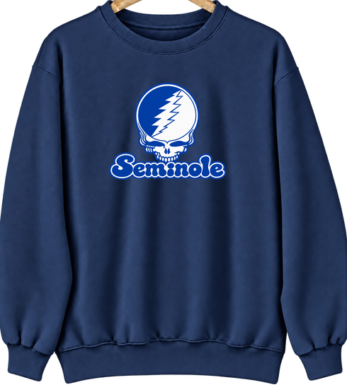 Seminole Stealie Premium Unisex Crewneck — Design: Seminole State College — Navy