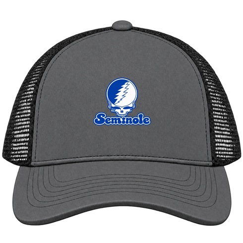Seminole Stealie Premium Unisex Trucker Cap — Design: Seminole State College — Charcoal/Black