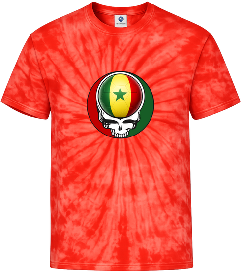 Senegal FIFA World Cup Stealie Tie-Dye T-Shirt