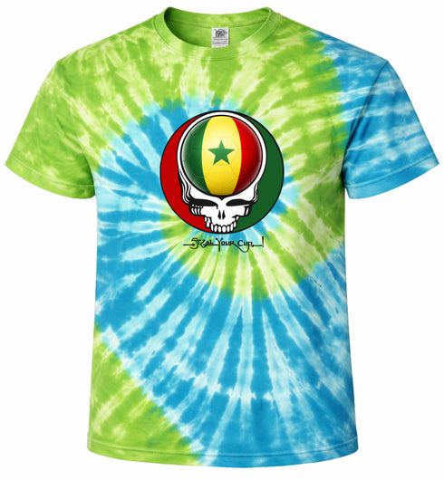 Senegal FIFA World Cup Stealie Tie-Dye T-Shirt