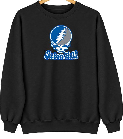 Seton Hall Stealie Premium Unisex Crewneck — Black