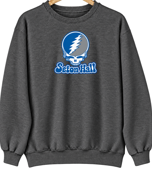 Seton Hall Stealie Premium Unisex Crewneck — Dark Heather