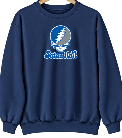 Seton Hall Stealie Premium Unisex Crewneck — Navy
