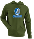 Seton Hall Stealie Premium Unisex Hoodie — Design: Seton Hall University — Military Green