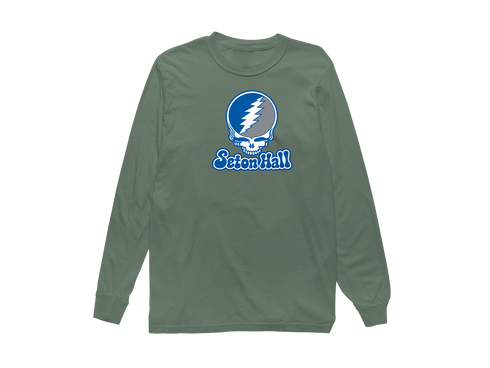 Seton Hall Stealie Premium Unisex Long-Sleeve — Light Green