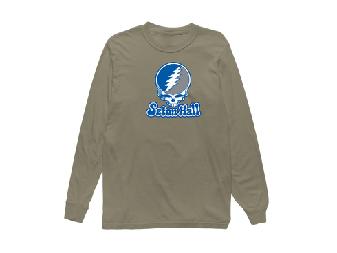 Seton Hall Stealie Premium Unisex Long-Sleeve — Sandstone