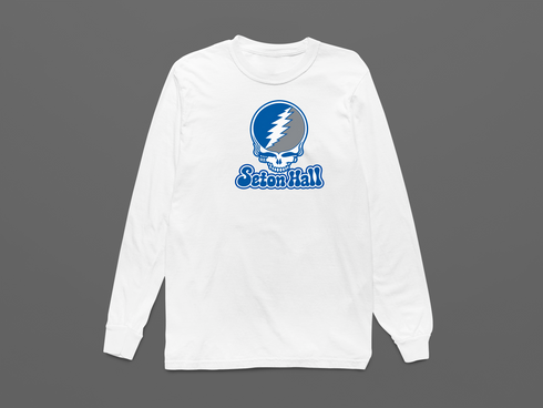 Seton Hall Stealie Premium Unisex Long-Sleeve — White