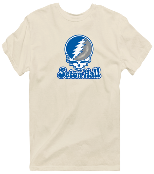 Seton Hall Stealie Premium Unisex T-Shirt — Design: Seton Hall University — Sand