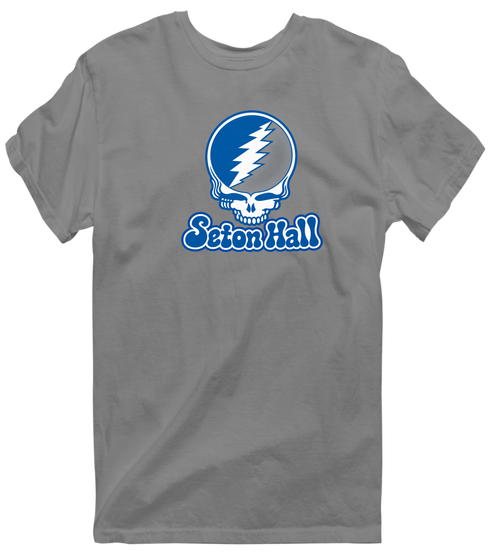 Seton Hall Stealie Premium Unisex T-Shirt — Design: Seton Hall University — Dark Heather