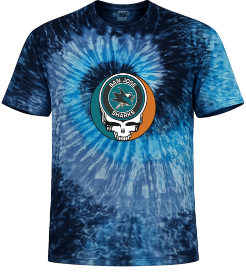 San Jose Sharks Stealie Tie-Dye T-Shirt