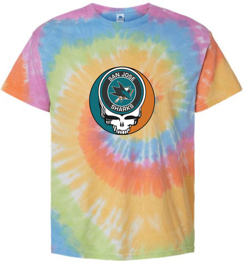 San Jose Sharks Stealie Tie-Dye T-Shirt