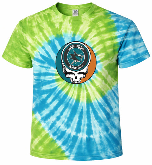 San Jose Sharks Stealie Tie-Dye T-Shirt