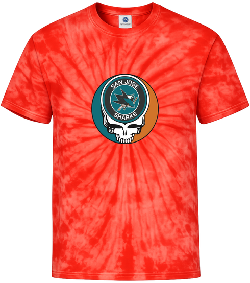 San Jose Sharks Stealie Tie-Dye T-Shirt