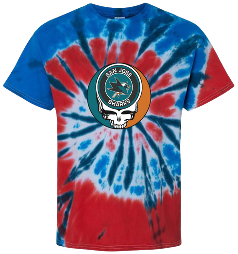 San Jose Sharks Stealie Tie-Dye T-Shirt