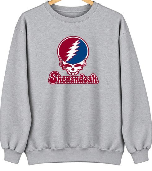 Shenandoah Stealie Premium Unisex Crewneck — Design: Shenandoah University — Sport Grey