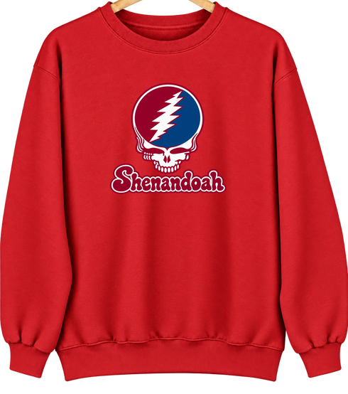 Shenandoah Stealie Premium Unisex Crewneck — Design: Shenandoah University — Red