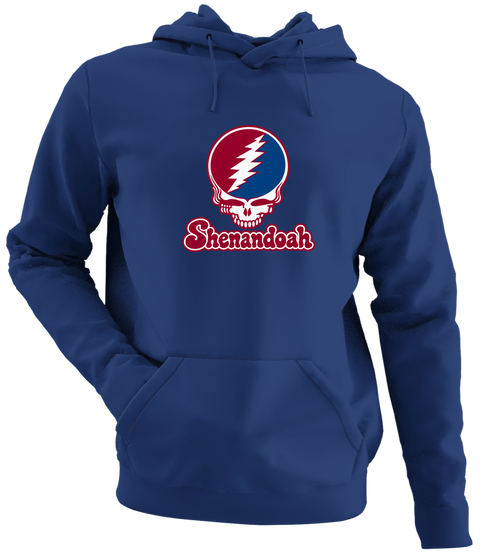 Shenandoah Stealie Premium Unisex Hoodie — Design: Shenandoah University — Navy