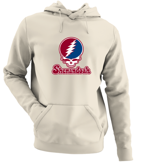 Shenandoah Stealie Premium Unisex Hoodie — Design: Shenandoah University — Sand