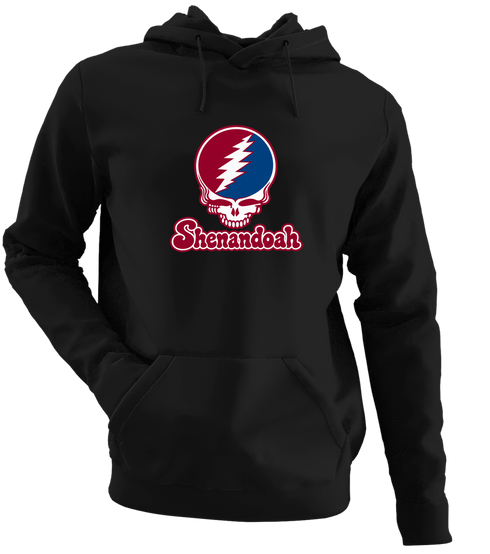 Shenandoah Stealie Premium Unisex Hoodie — Design: Shenandoah University — Black