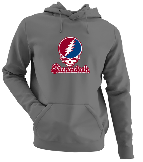 Shenandoah Stealie Premium Unisex Hoodie — Design: Shenandoah University — Charcoal
