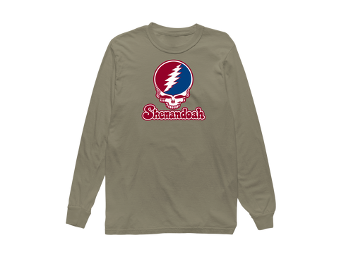 Shenandoah Stealie Premium Unisex Long-Sleeve — Design: Shenandoah University — Sandstone