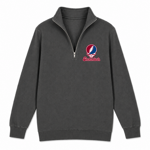 Shenandoah Stealie Premium Unisex Quarter-Zip — Design: Shenandoah University — Charcoal