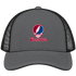 Shenandoah Stealie Premium Unisex Trucker Cap — Design: Shenandoah University — Charcoal/Black