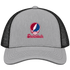 Shenandoah Stealie Premium Unisex Trucker Cap — Design: Shenandoah University — Heather Grey/Black