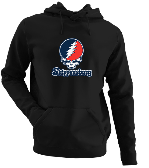 Shippensburg Stealie Premium Unisex Hoodie — Design: Shippensburg University (PASSHE) — Black