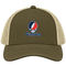 Shippensburg Stealie Premium Unisex Trucker Cap — Design: Shippensburg University (PASSHE) — Moss/Khaki