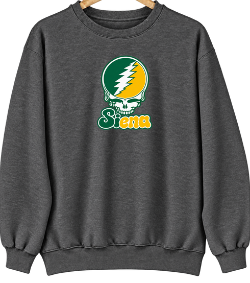 Siena Stealie Premium Unisex Crewneck — Design: Siena College — Dark Heather