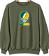 Siena Stealie Premium Unisex Crewneck — Design: Siena College — Military Green