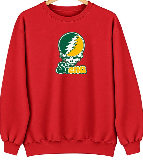 Siena Stealie Premium Unisex Crewneck — Design: Siena College — Red