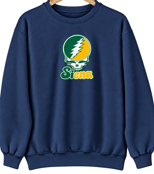 Siena Stealie Premium Unisex Crewneck — Design: Siena College — Navy