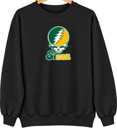 Siena Stealie Premium Unisex Crewneck — Design: Siena College — Black